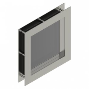 RVS venster rechthoekig 310 x 310 (helder)